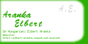 aranka elbert business card